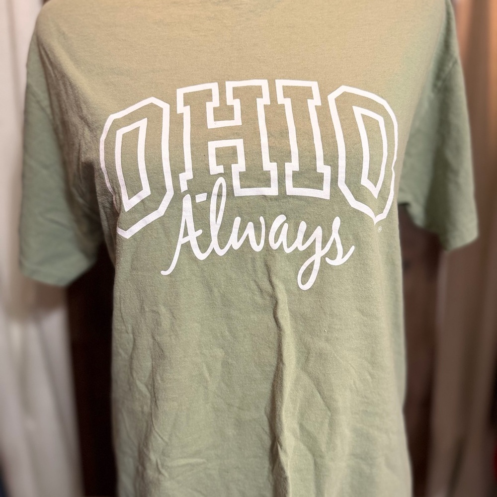 Ohio University OHIO Always Retro Collegiate Graphic T-Shirt Sage Green